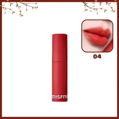 Son kem lì Innisfree Airy Matte Tint (Màu 04 & 08) – Sắc môi thời thượng, kết cấu siêu nhẹ chuẩn Hàn Quốc