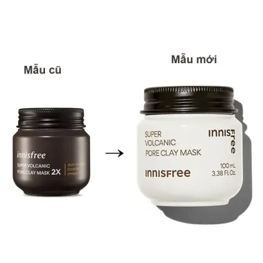 Mặt nạ đất sét Innisfree Super Volcanic Pore Clay Mask 2X 100ml – Khắc tinh mụn đầu đen từ tro núi lửa Jeju Hàn Quốc
