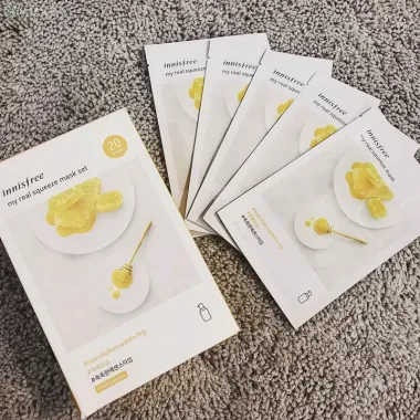 Mặt nạ giấy Innisfree My Real Squeeze Mask 20ml (Trà xanh & Mật ong) – Tinh túy dưỡng da từ thiên nhiên đảo Jeju Hàn Quốc