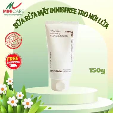 Bộ đôi sữa rửa mặt Innisfree Volcanic Pore BHA & Green Tea Amino Acid 150g – Giải pháp làm sạch chuyên sâu, nuôi dưỡng da khỏe mạnh từ Hàn Quốc