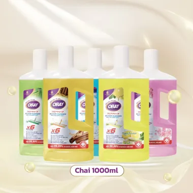 Nước lau sàn đậm đặc Obay 1900ml – Sạch bóng vượt trội, hương thơm tự nhiên thư giãn từ Thái Lan