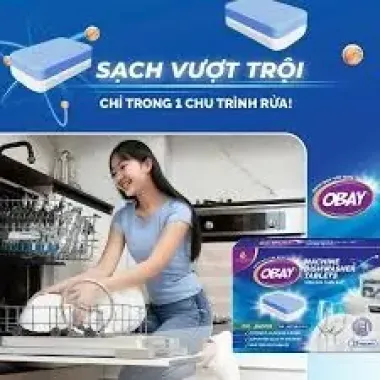 Viên rửa chén bát Obay Machine Dishwasher tablets 500g – Giải pháp làm sạch bát đĩa chuyên sâu, bảo vệ máy bền bỉ từ Thái Lan