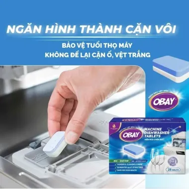 Viên rửa chén bát Obay Machine Dishwasher tablets 500g – Giải pháp làm sạch bát đĩa chuyên sâu, bảo vệ máy bền bỉ từ Thái Lan