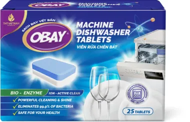 Viên rửa chén bát Obay Machine Dishwasher tablets 500g – Giải pháp làm sạch bát đĩa chuyên sâu, bảo vệ máy bền bỉ từ Thái Lan