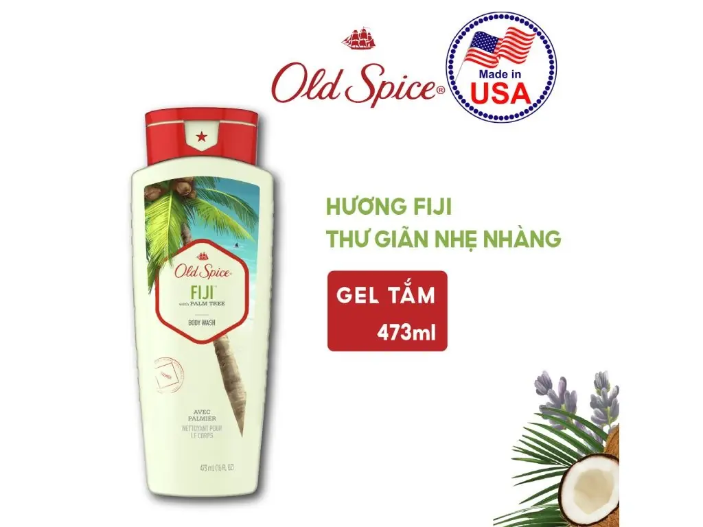Sữa Tắm Old Spice Fiji 473ml – Hương nhiệt đới, sạch sâu, thơm lâu