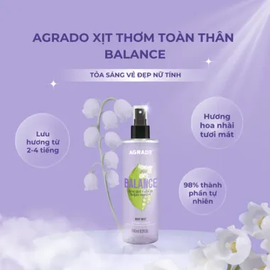 Xịt Thơm Toàn Thân Agrado Body Mist 240ml - Tây Ban Nha