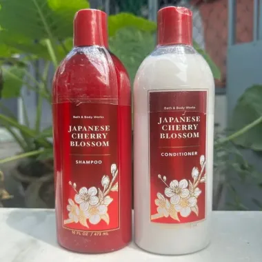 Bộ đôi gội xả Bath & Body Works Japanese Cherry Blossom 473ml – Suối nguồn dưỡng chất và hương hoa thanh khiết từ Mỹ
