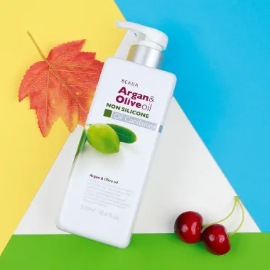 Dầu Xả BEAUA Argan & Olive Oil 550ml – Nhập khẩu Nhật Bản, dưỡng tóc mềm mượt & phục hồi hư tổn