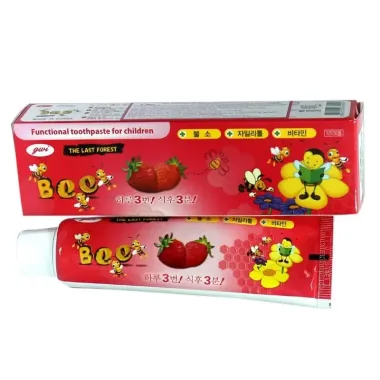 Kem đánh răng trẻ em Bee 90g – Giải pháp bảo vệ răng sún, thơm mát vị trái cây từ Hàn Quốc