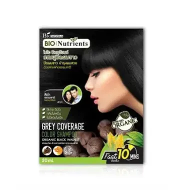 Dầu Gội Phủ Bạc Bio Nutrients Grey Coverage Color Shampoo 30ml – Nhập khẩu Thái Lan, phủ bạc nhanh trong vòng 10–15 phút
