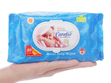 Khăn ướt diệt khuẩn Carefor không mùi (80 miếng / 100 miếng) – Giải pháp vệ sinh an toàn, bảo vệ sức khỏe gia đình từ Thái Lan