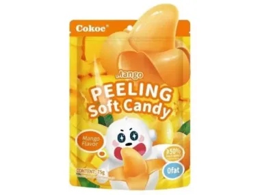 Kẹo dẻo trái cây lột vỏ Cokoc 75g – Trải nghiệm ăn vặt thú vị, chân thực như trái cây thật