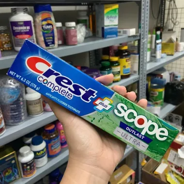 Kem đánh răng Crest Complete Plus Scope 178g – Làm sạch toàn diện, thơm miệng & bảo vệ răng nướu