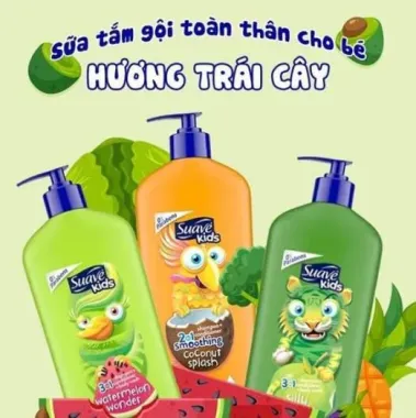 Dầu tắm gội 3in1 Suave Kids 532ml