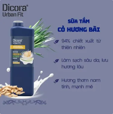 Sữa Tắm Dicora Urban Fit Energy Hương Bài & Nhân Sâm 400ml / 750ml