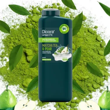 Sữa Tắm Dicora Urban Fit Detox Matcha Tea & Pear Extract 750ml – Nhập khẩu Tây Ban Nha, làm sạch sâu & dưỡng ẩm da