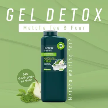 Sữa Tắm Dicora Urban Fit Detox Matcha Tea & Pear Extract 750ml – Nhập khẩu Tây Ban Nha, làm sạch sâu & dưỡng ẩm da