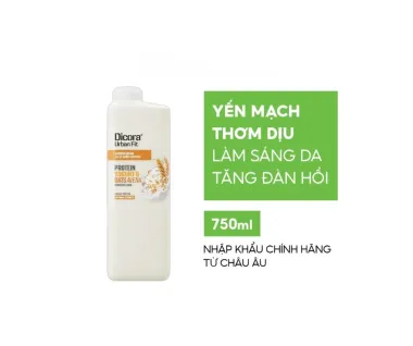 Sữa Tắm Dicora Urban Fit Protein Yogurt & Oats 750ml – Nhập khẩu Tây Ban Nha, dưỡng ẩm sâu & làm dịu da