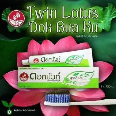 Kem đánh răng thảo dược Dok Bua Ku 150g – Tinh hoa thảo mộc bảo vệ răng miệng chuyên sâu từ Thái Lan