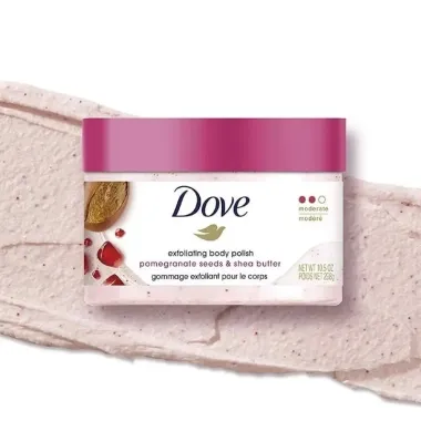 Kem tẩy tế bào chết Dove Exfoliating Body Polish 298g – Giải pháp thanh lọc và nuôi dưỡng làn da mịn màng từ Mỹ