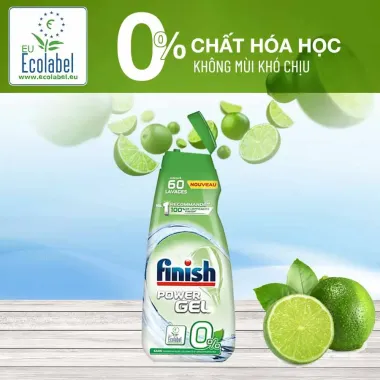 Gel rửa chén Finish Eco 0% 900ml - Nhập khẩu Đức