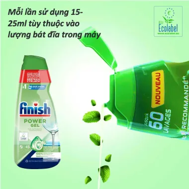 Gel rửa chén Finish Eco 0% 900ml - Nhập khẩu Đức