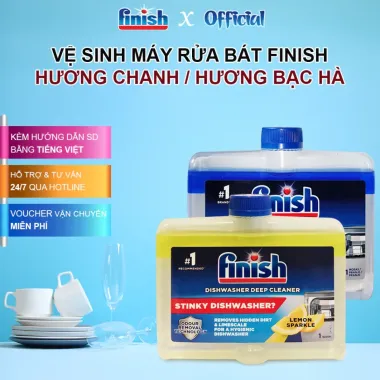 Dung dịch vệ sinh máy rửa chén Finish 250ml - Nhập khẩu Đức