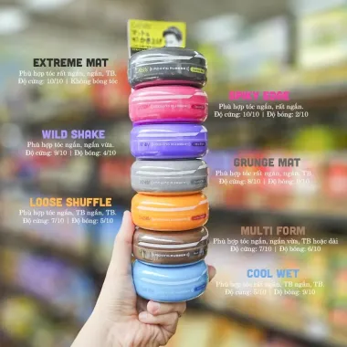 Sáp vuốt tóc Gatsby Moving Rubber 80g Nhật Bản  – Giữ nếp mạnh, đa dạng hiệu ứng (Matte / Bóng nhẹ / Bồng tự nhiên)