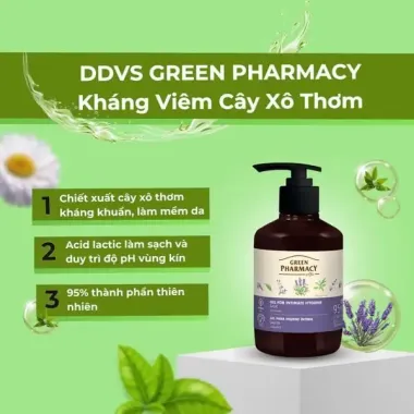 Dung Dịch Vệ Sinh Phụ Nữ Green Pharmacy Gel For Intimate Hygiene 370ml (Cây Trà / Cây Xô Thơm / Hoa Cúc)