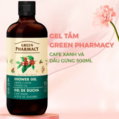 Gel Tắm Green Pharmacy 500ml (Cà Phê Xanh & Gừng / Hoa Hồng Damask & Bơ Hạt Mỡ / Oải Hương & Hạt Lanh)
