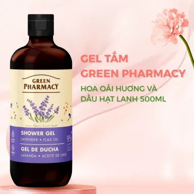 Gel Tắm Green Pharmacy 500ml (Cà Phê Xanh & Gừng / Hoa Hồng Damask & Bơ Hạt Mỡ / Oải Hương & Hạt Lanh)