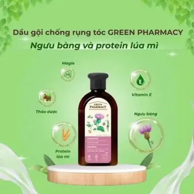 Dầu Gội / Dầu Xả Green Pharmacy Chống Rụng Tóc Chiết Xuất Cây Ngưu Bàng & Protein Lúa Mì (350ml / 300ml)