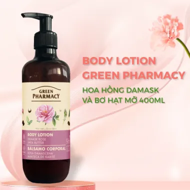 Sữa Dưỡng Thể Green Pharmacy 400ml (Cà Phê Xanh & Gừng / Hoa Hồng Damask & Bơ Hạt Mỡ)