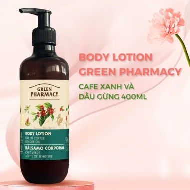 Sữa Dưỡng Thể Green Pharmacy 400ml (Cà Phê Xanh & Gừng / Hoa Hồng Damask & Bơ Hạt Mỡ)