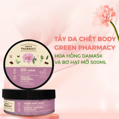 Tẩy Tế Bào Chết Green Pharmacy 200ml (Cà Phê Xanh & Gừng / Hoa Hồng Damask & Bơ Hạt Mỡ)