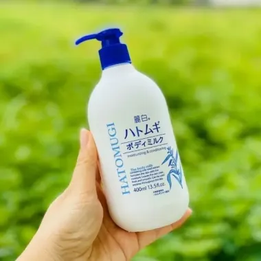 Sữa dưỡng thể ý dĩ Hatomugi High Moisture Body Gel 400ml – Cấp ẩm chuyên sâu, phục hồi da khô ráp