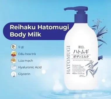 Sữa dưỡng thể ý dĩ Hatomugi High Moisture Body Gel 400ml – Cấp ẩm chuyên sâu, phục hồi da khô ráp