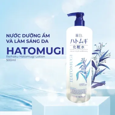 Lotion dưỡng thể Reihaku Hatomugi Body Lotion 500ml – Thấm nhanh nhẹ tênh, dưỡng ẩm sâu cho làn da mềm mịn mỗi ngày