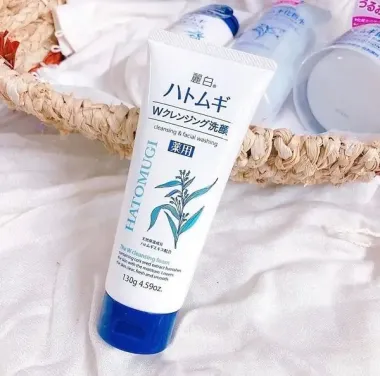 Sữa rửa mặt Hatomugi Cleansing & Facial Washing 130g/170g – Làm sạch sâu, hỗ trợ tẩy trang nhẹ, dưỡng sáng da