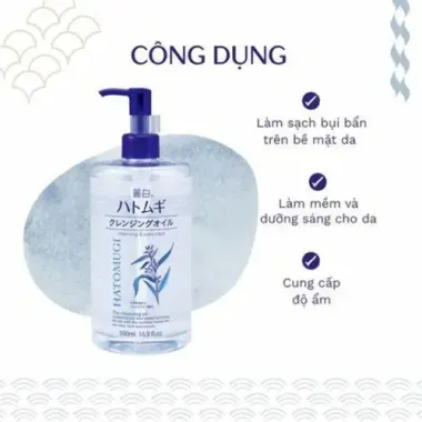Nước tẩy trang Reihaku Hatomugi Cleansing Lotion 500ml – Làm sạch dịu nhẹ, cấp ẩm mềm mịn chuẩn