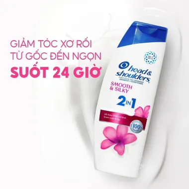 Dầu Gội Xả Head & Shoulders Smooth & Silky 2in1 (Mỹ)