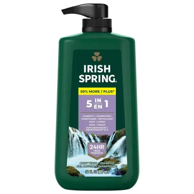 Sữa tắm gội toàn thân Irish Spring 5in1 dành cho nam 887ml