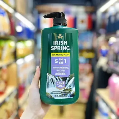 Sữa tắm gội toàn thân Irish Spring 5in1 dành cho nam 887ml