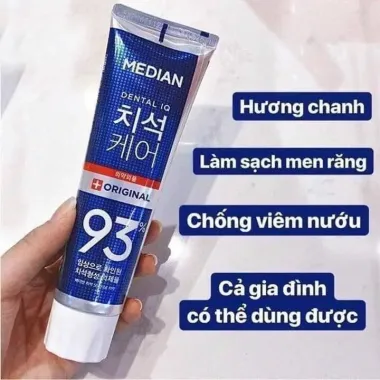 Kem đánh răng Median Dental IQ 93% màu xanh dương – Giải pháp làm sạch sâu, hơi thở thơm mát chuẩn nha khoa từ Hàn Quốc