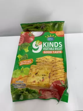 Hộp 328g bánh soda rau củ quả 9 KINDS 