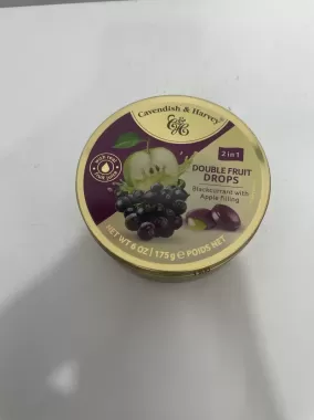 KẸO TRÁI CÂY ĐỨC VỊ MỚI DOUBLE FRUIT DROPS 175G
