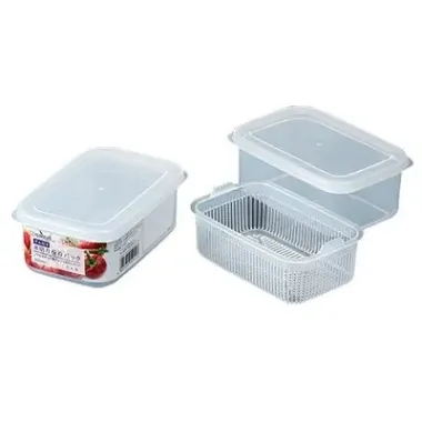 Hộp nhựa Nakaya 2 lớp 500ml / 600ml / 1100ml – Thoát nước tốt, giữ thực phẩm tươi lâu