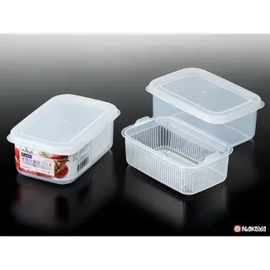 Hộp nhựa Nakaya 2 lớp 500ml / 600ml / 1100ml – Thoát nước tốt, giữ thực phẩm tươi lâu