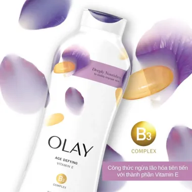 Sữa tắm Olay Age Defying Vitamin E – Bí quyết trẻ hóa và dưỡng ẩm sâu cho làn da từ Mỹ