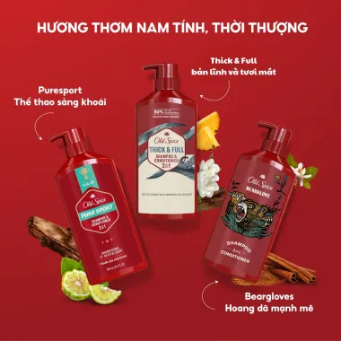 Dầu Gội Xả Old Spice 2in1 650ml – Nhập khẩu Mỹ, sạch sâu & thơm lâu